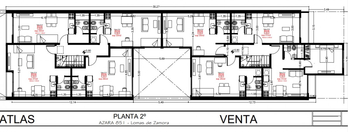 DEPARTAMENTO MONOAMBIENTE EN PISO 2, DTO F, INTERNO, 26 M2. LOMAS DE ZAMORA.