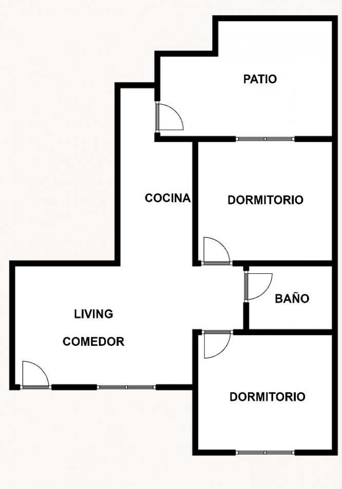 PH DE 3 AMBIENTES EN PLANTA BAJA AL FRENTE CON PATIO. 73M2. LLAVALLOL.