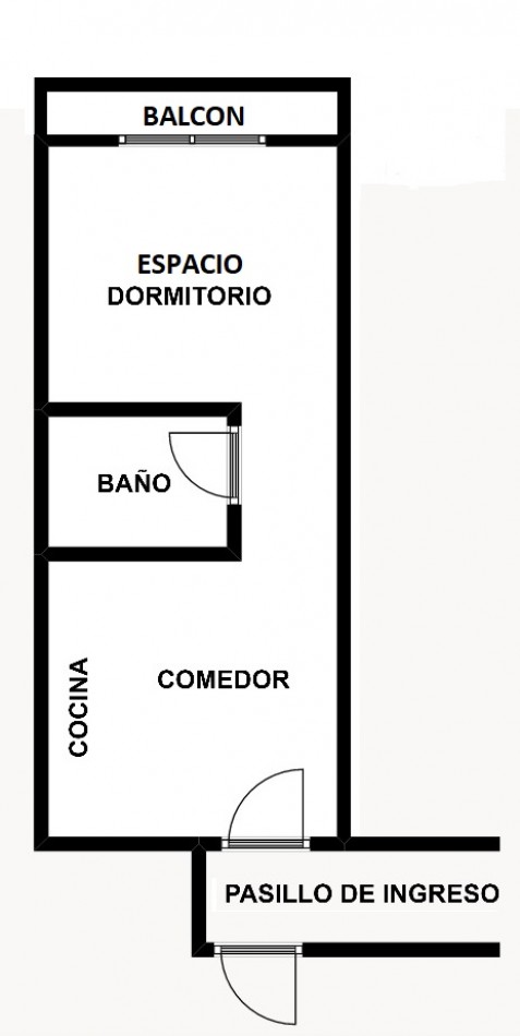 DEPARTAMENTO MONOAMBIENTE DIVIDIDO, 2o C, CON BALCON AL CONTRAFRENTE, EXELENTE UBICACION.