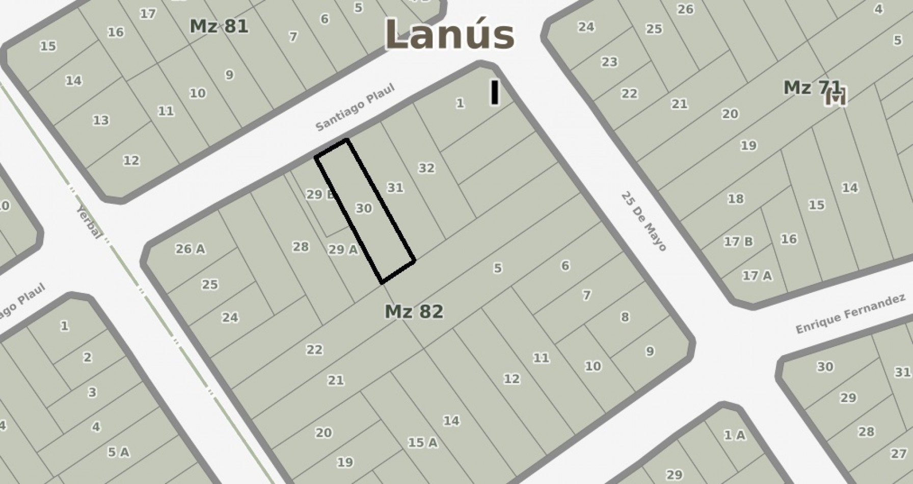 LOTE DE TERRENO DE 10 METROS DE FRENTE X 39 METROS DE FONDO CON CASA A DEMOLER, LANUS.