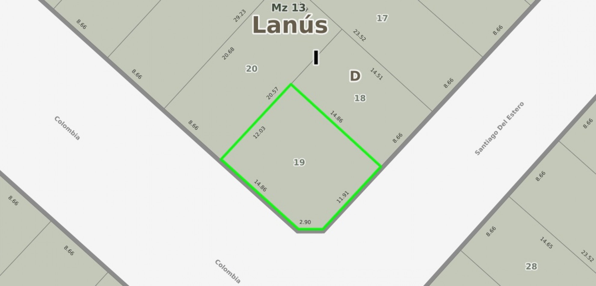 LOTE DE TERRENO SOBRE ESQUINA 170M2