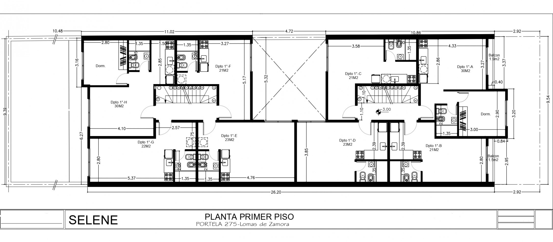 MONOAMBIENTE EN 1°PISO, AL FRENTE CON BALCON 22,5M2.