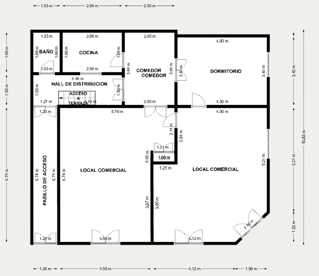 CASA DE 2 AMIENTES CON LOCAL COMERCIAL SOBRE ESQUINA 120M2.