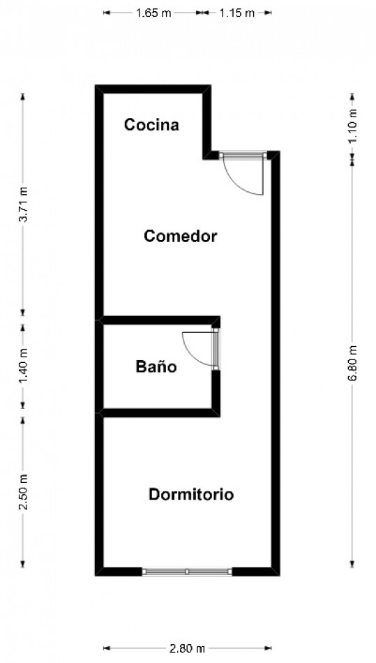 MONOAMBIENTE DIVIDIDO EN PRIMER PISO AL FRENTE.