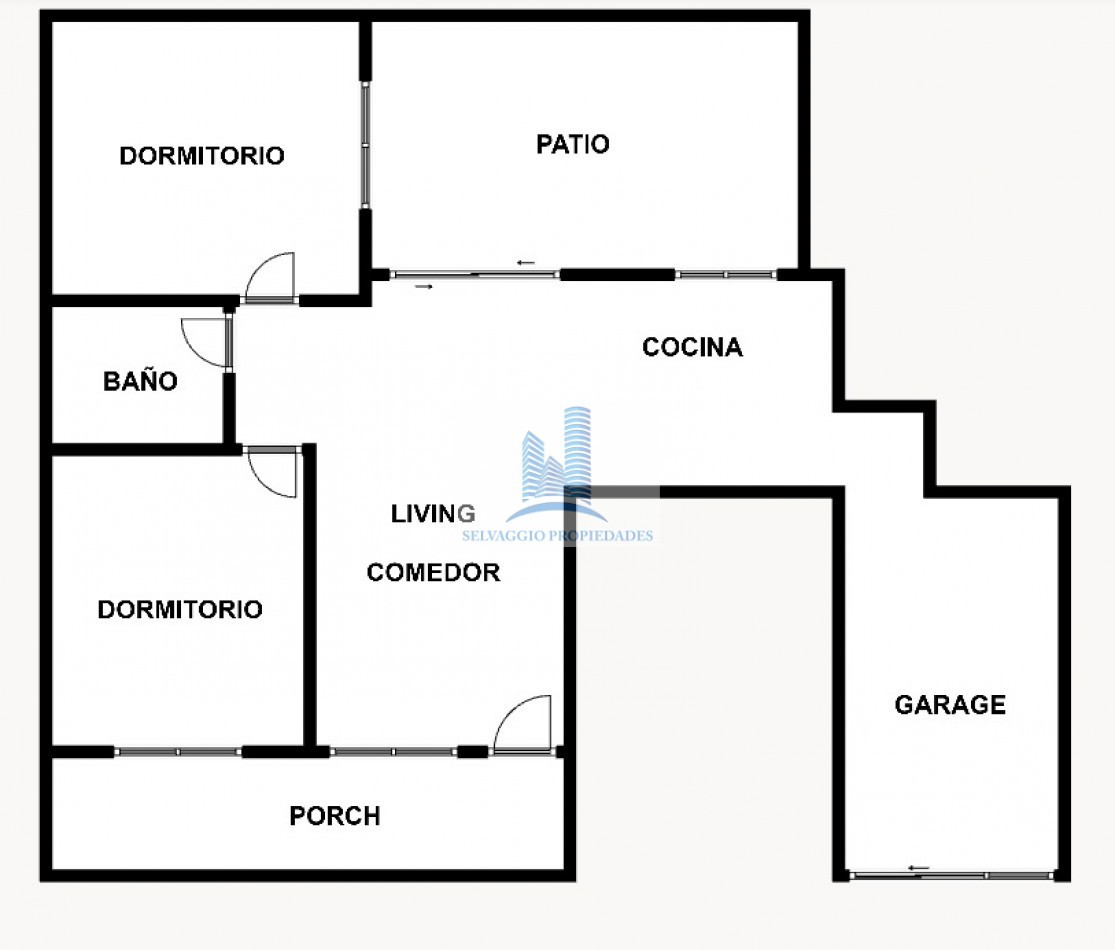 DEPARTAMENTO DE 3 AMBIENTES EN PLANTA BAJA CON PATIO Y GARAGE.86M2. LLAVALLOL.