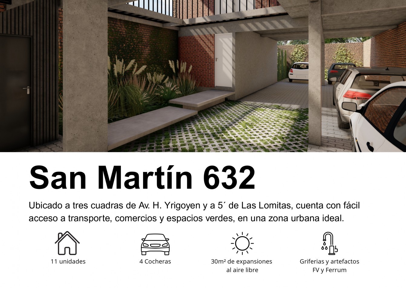 DEPARTAMENTO DOS AMBIENTES EN 1° PISO, AL CONTRAFRENTE CON BALCON, 28M2 A ESTRENAR.