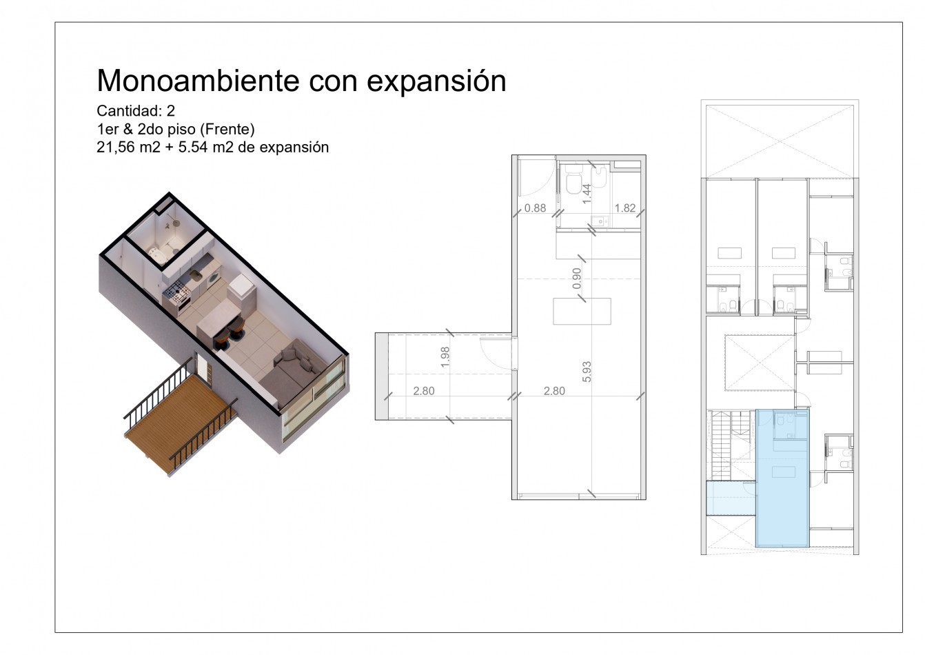 DEPARTAMENTO MONOAMBIENTE, EN PLANTA BAJA, AL CONTRAFRENTE, CON PATIO 33 M2 A ESTRENAR.